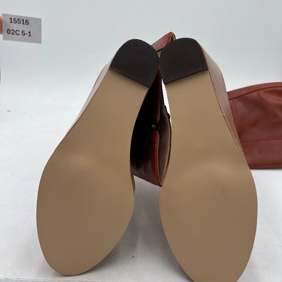 FSJ Brown Comfortable Side Zipper Wedge High Heel Point Toe Fancy Ladies Boot - Picture 7 of 8